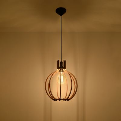 Sollux Lampa wisząca ARANCIA naturalne drewno SL.0391 (SL.0391)