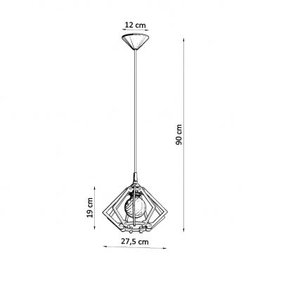 Sollux Lampa wisząca POMPELMO naturalne drewno SL.0393 (SL.0393)