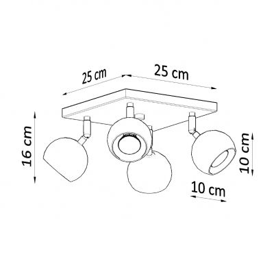 Sollux Plafon OCULARE 4 biały SL.0440 (SL.0440)