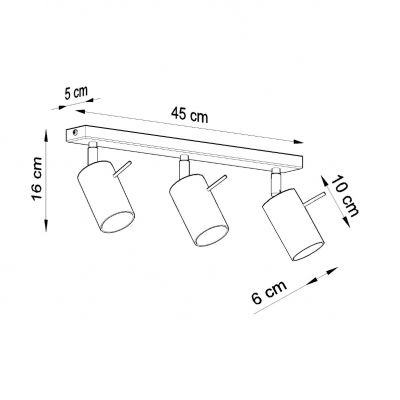 Sollux Plafon RING 3 szary SL.0451 (SL.0451)