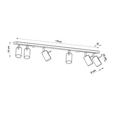 Sollux Plafon RING 6L szary SL.0454 (SL.0454)