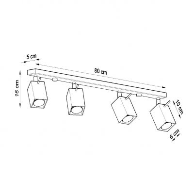 Sollux Plafon MERIDA 4L biały SL.0463 (SL.0463)