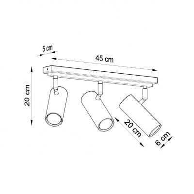 Sollux Plafon DIREZIONE 3 czarny SL.0501 (SL.0501)