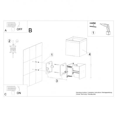 Sollux Kinkiet LUCA biały LED IP54 SL.0544 (SL.0544)