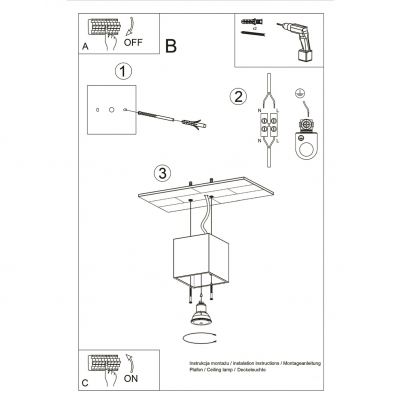 Sollux Plafon QUAD 1 antracyt SL.0567 (SL.0567)