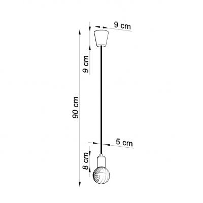 Sollux Lampa wisząca DIEGO 1 biała SL.0569 (SL.0569)