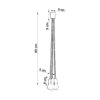 Sollux Lampa wisząca DIEGO 5 biała SL.0571 (SL.0571)