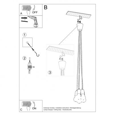 Sollux Lampa wisząca DIEGO 5 biała SL.0571 (SL.0571)