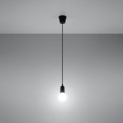 Sollux Lampa wisząca DIEGO 1 czarna SL.0572 (SL.0572)