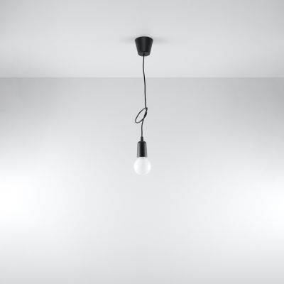 Sollux Lampa wisząca DIEGO 1 czarna SL.0572 (SL.0572)