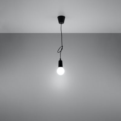 Sollux Lampa wisząca DIEGO 1 czarna SL.0572 (SL.0572)