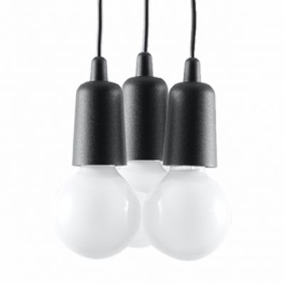 Sollux Lampa wisząca DIEGO 3 czarna SL.0573 (SL.0573)