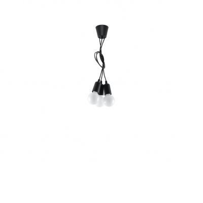 Sollux Lampa wisząca DIEGO 3 czarna SL.0573 (SL.0573)