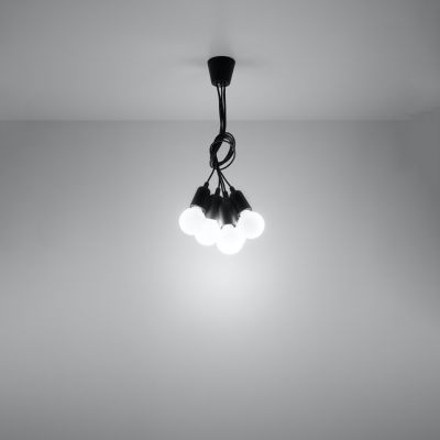 Sollux Lampa wisząca DIEGO 5 czarna SL.0574 (SL.0574)