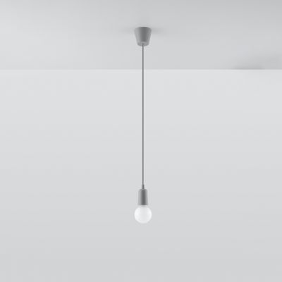 Sollux Lampa wisząca DIEGO 1 szara SL.0575 (SL.0575)