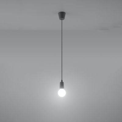 Sollux Lampa wisząca DIEGO 1 szara SL.0575 (SL.0575)