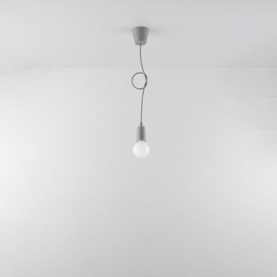 Sollux Lampa wisząca DIEGO 1 szara SL.0575 (SL.0575)