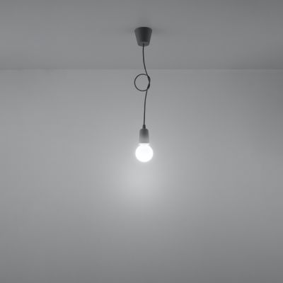 Sollux Lampa wisząca DIEGO 1 szara SL.0575 (SL.0575)