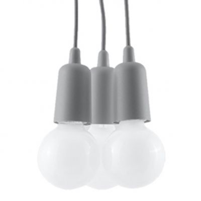 Sollux Lampa wisząca DIEGO 3 szara SL.0576 (SL.0576)