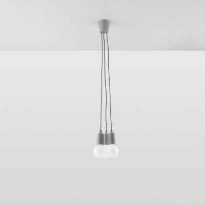 Sollux Lampa wisząca DIEGO 3 szara SL.0576 (SL.0576)