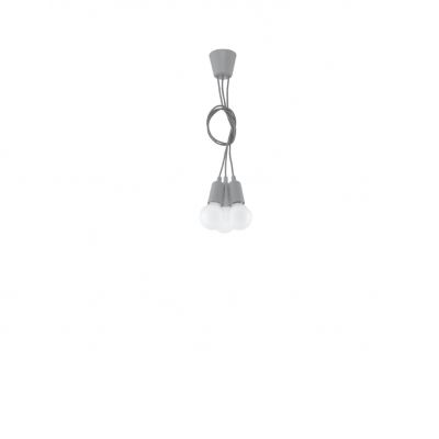 Sollux Lampa wisząca DIEGO 3 szara SL.0576 (SL.0576)