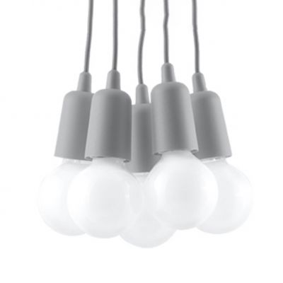 Sollux Lampa wisząca DIEGO 5 szara SL.0577 (SL.0577)