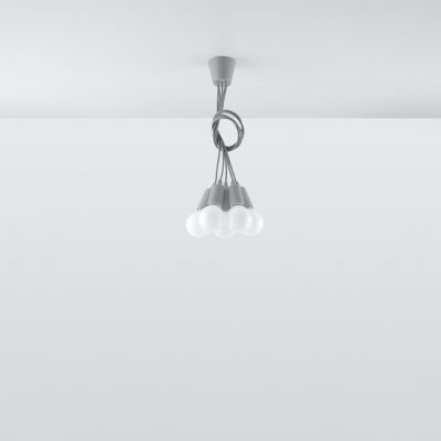 Sollux Lampa wisząca DIEGO 5 szara SL.0577 (SL.0577)