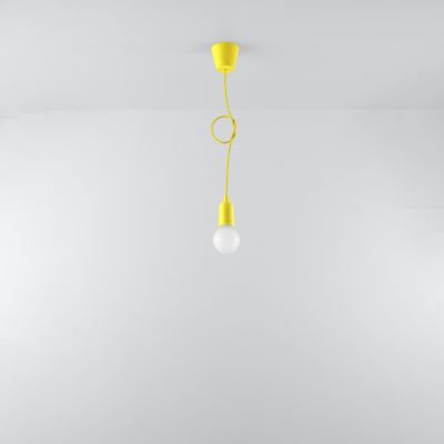 Sollux Lampa wisząca DIEGO 1 żółta SL.0578 (SL.0578)