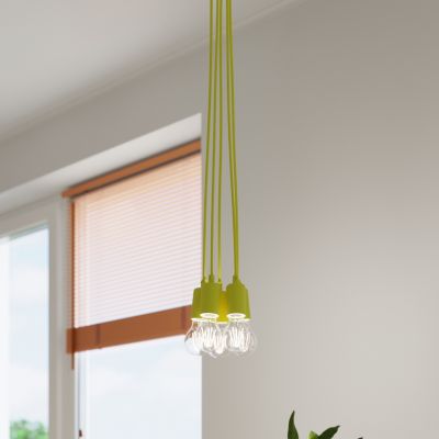 Sollux Lampa wisząca DIEGO 1 żółta SL.0578 (SL.0578)