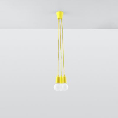 Sollux Lampa wisząca DIEGO 3 żółta SL.0579 (SL.0579)