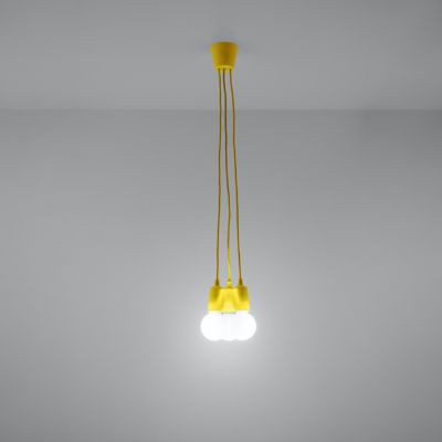 Sollux Lampa wisząca DIEGO 3 żółta SL.0579 (SL.0579)