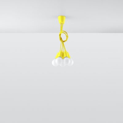 Sollux Lampa wisząca DIEGO 5 żółta SL.0580 (SL.0580)