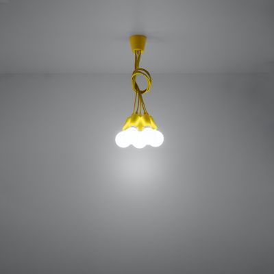 Sollux Lampa wisząca DIEGO 5 żółta SL.0580 (SL.0580)