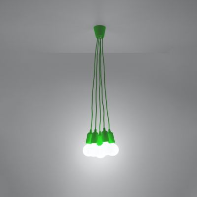 Sollux Lampa wisząca DIEGO 5 zielony SL.0583 (SL.0583)