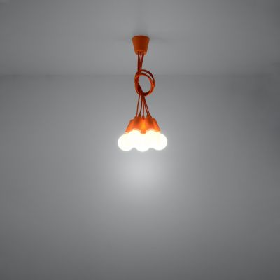 Sollux Lampa wisząca DIEGO 5 pomarańczowy SL.0586 (SL.0586)