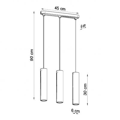 Sollux Lampa wisząca LINO 3L SL.0638 (SL.0638)