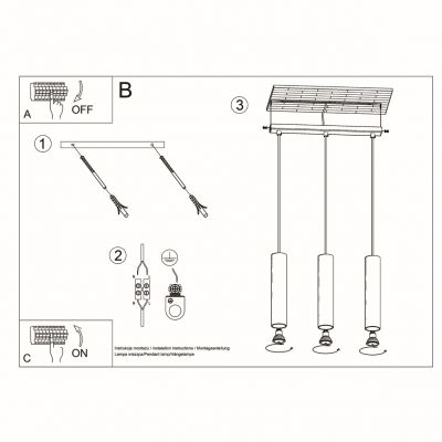 Sollux Lampa wisząca LINO 3L SL.0638 (SL.0638)