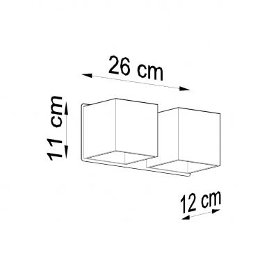 Sollux Kinkiet QUAD 2 biały SL.0656 (SL.0656)