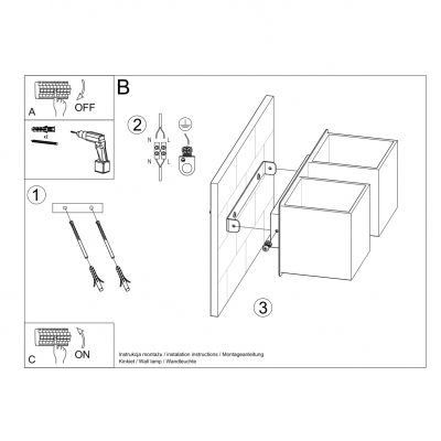 Sollux Kinkiet QUAD 2 czarny SL.0657 (SL.0657)