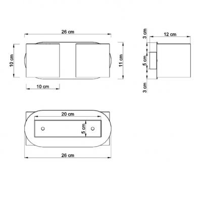 Sollux Kinkiet ORBIS 2 szary SL.0661 (SL.0661)