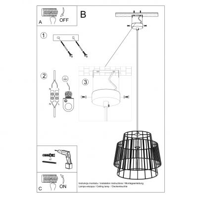 Sollux Lampa wisząca GATE biały SL.0662 (SL.0662)