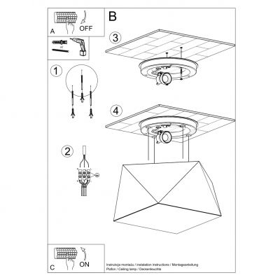 Sollux Plafon HEXA 25 biały SL.0686 (SL.0686)