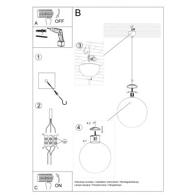 Sollux Lampa wisząca UGO 40 złota SL.0717 (SL.0717)