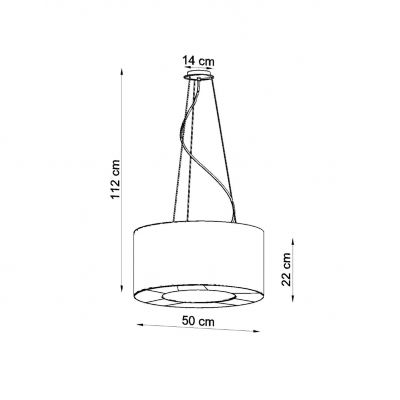 Sollux Żyrandol SATURNO 50 czarny SL.0748 (SL.0748)