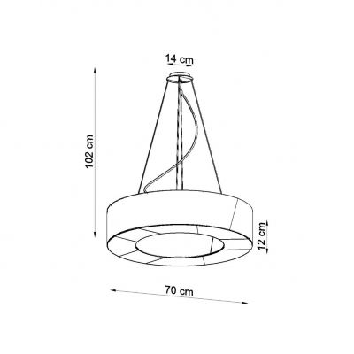 Sollux Żyrandol SATURNO SLIM 70 biały SL.0753 (SL.0753)