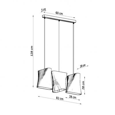 Sollux Żyrandol BLUM 3 czarny SL.0772 (SL.0772)