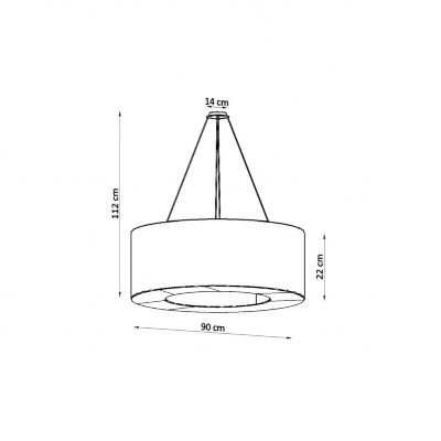 Sollux Żyrandol SATURNO 90 czarny SL.0796 (SL.0796)