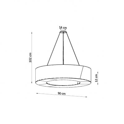 Sollux Żyrandol SATURNO SLIM 90 biały SL.0797 (SL.0797)