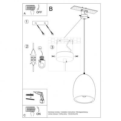 Sollux Lampa wisząca ceramiczna FLAWIUSZ SL.0848 (SL.0848)
