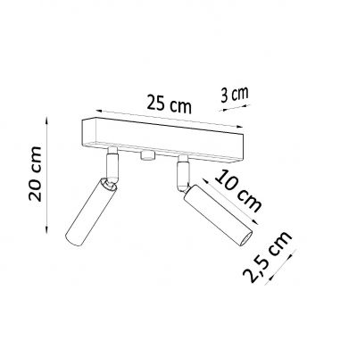 Sollux Plafon EYETECH 2 czarny SL.0898 (SL.0898)